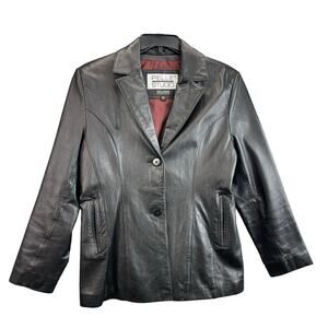 Pelle Studio Leather Jacket Women Size Large Black